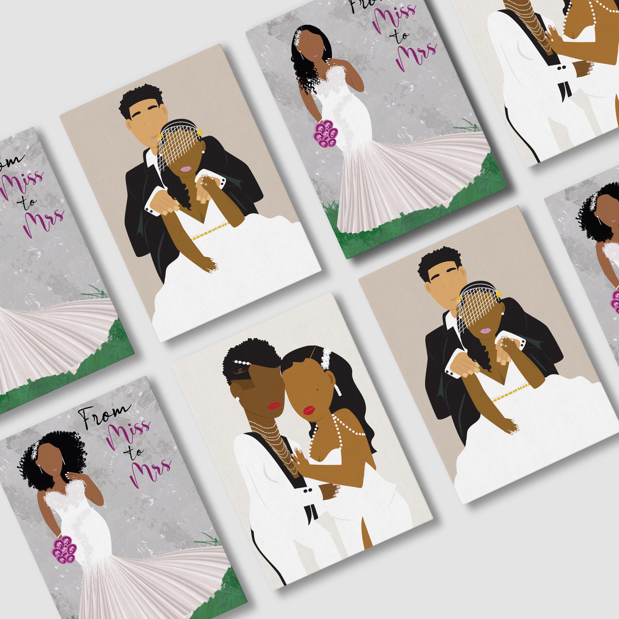 Wedding & Bridal Shower Card Bundle – Say I Do With Culture (4-Pack ...